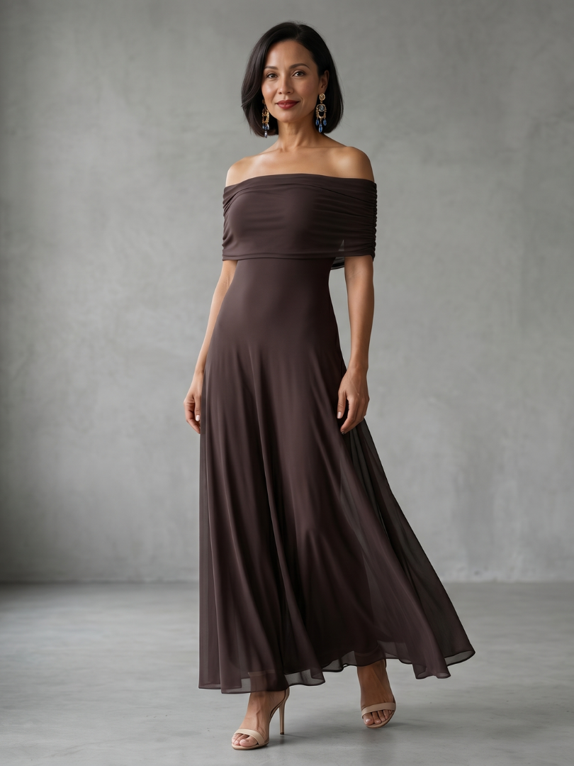 Georgiana | Off-Shoulder Fitted Women's Wedding Guest Dress