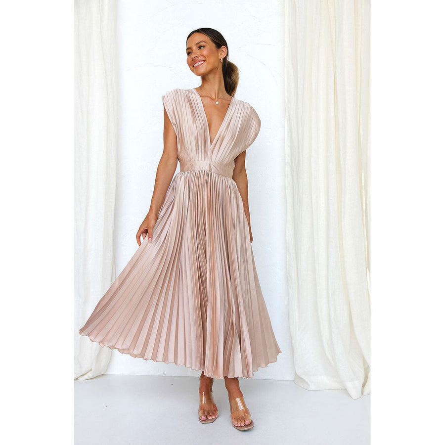 Eloise | V-Neck Pleated Women's Party Dress