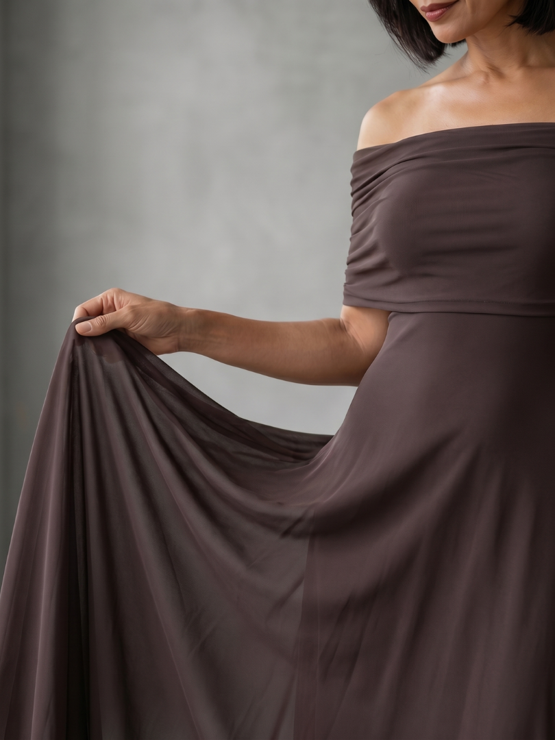 Georgiana | Off-Shoulder Fitted Women's Wedding Guest Dress