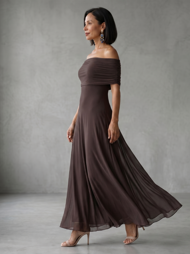 Georgiana | Off-Shoulder Fitted Women's Wedding Guest Dress