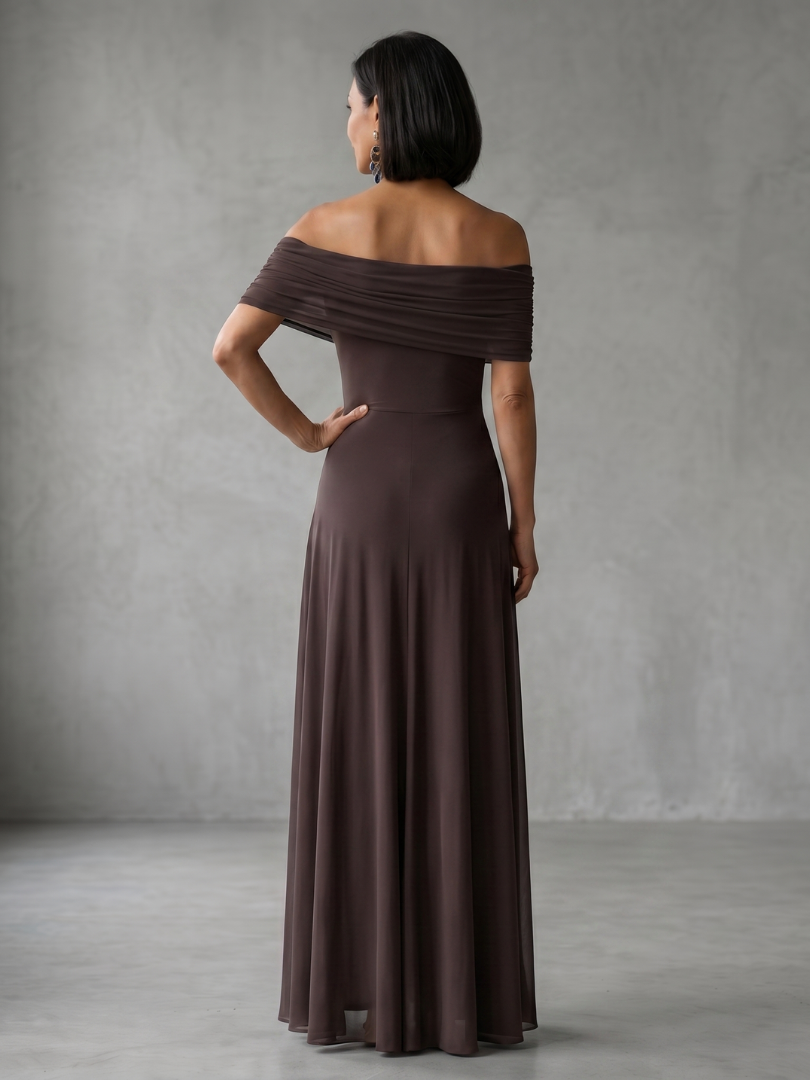Georgiana | Off-Shoulder Fitted Women's Wedding Guest Dress