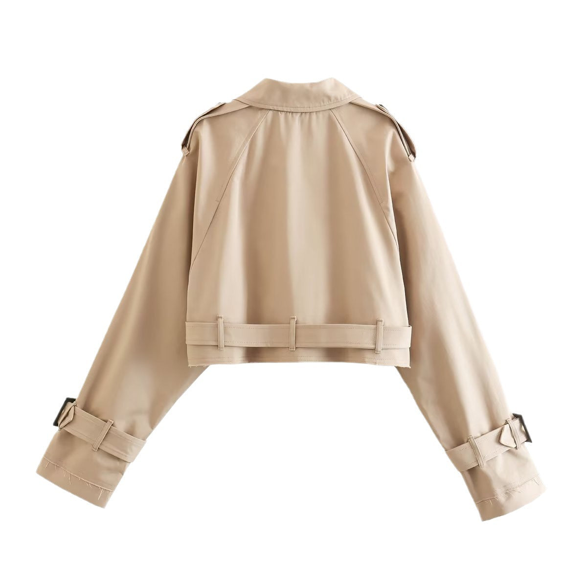 Virelle | Cropped Double-Breasted Trench Jacket for Fall