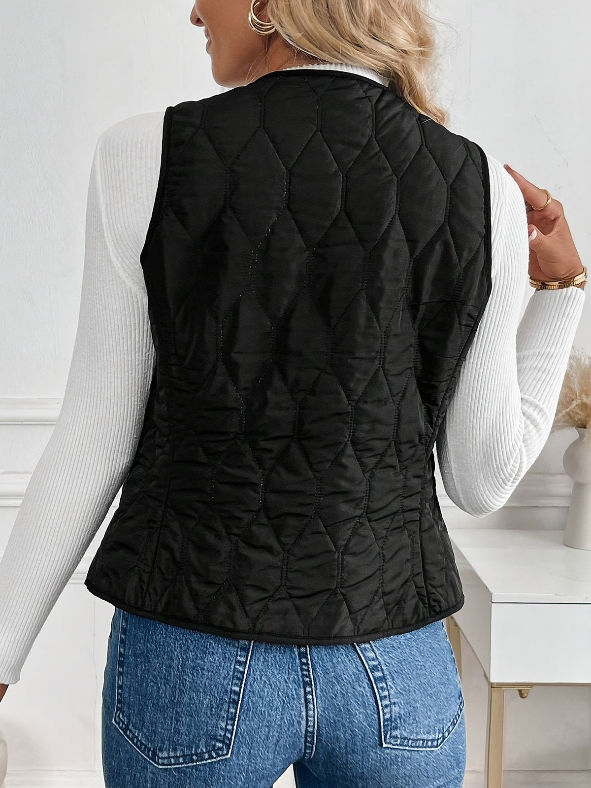 Azalee | Reversible Borg & Quilted Gilet