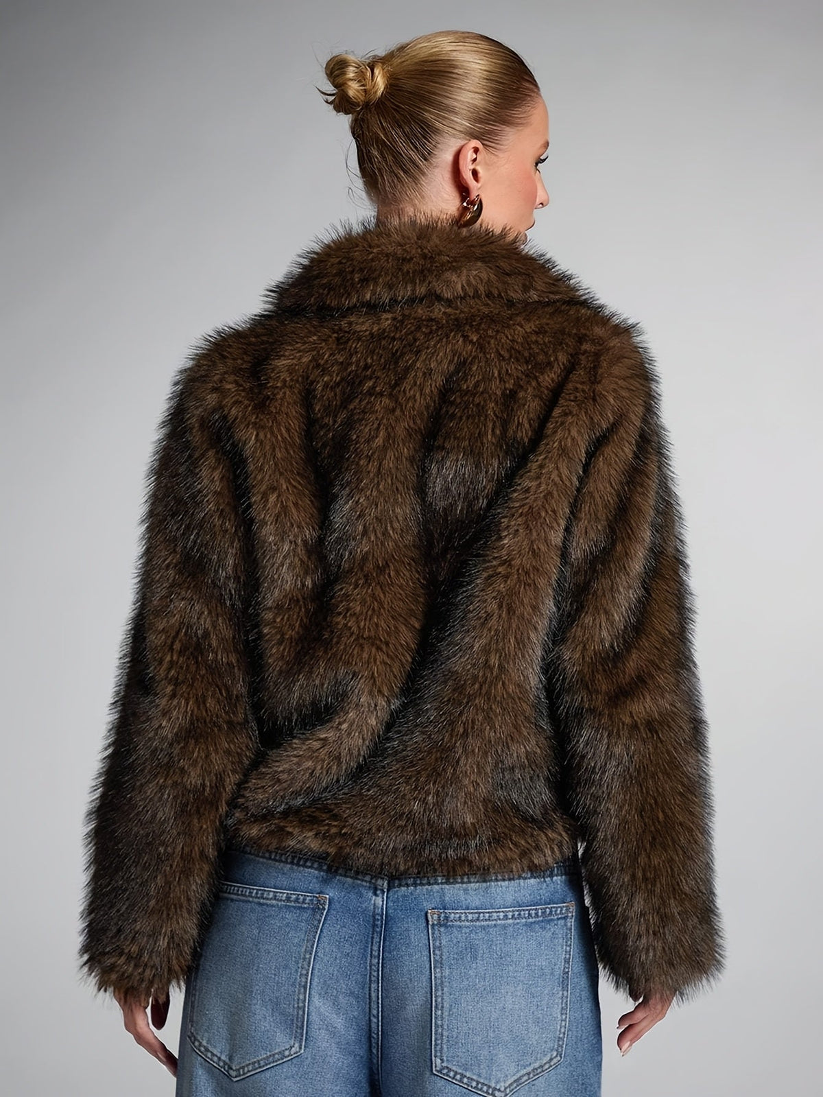 Elara | Women’s Cropped Faux Fur Coat for Winter