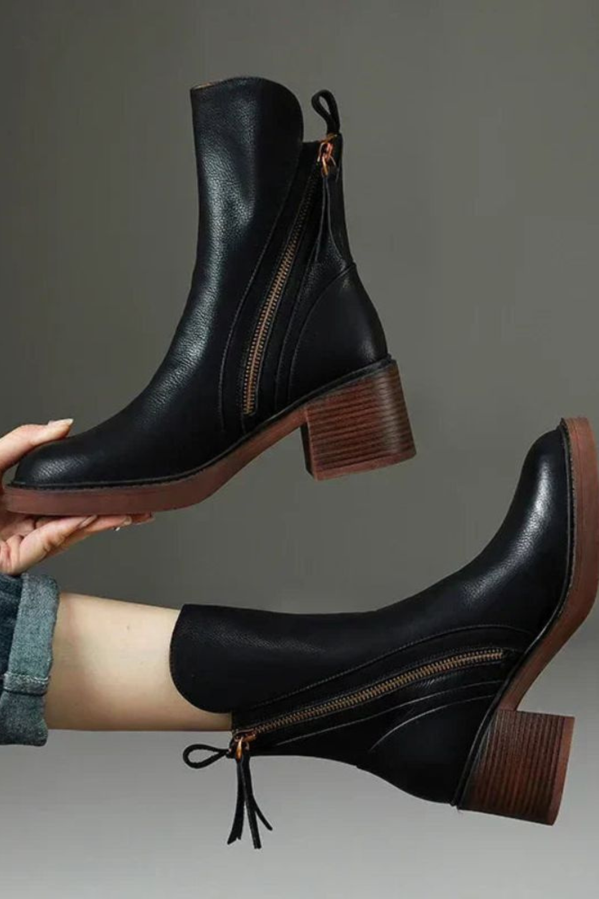 Cleo | Classic Block Heel Ankle Boots