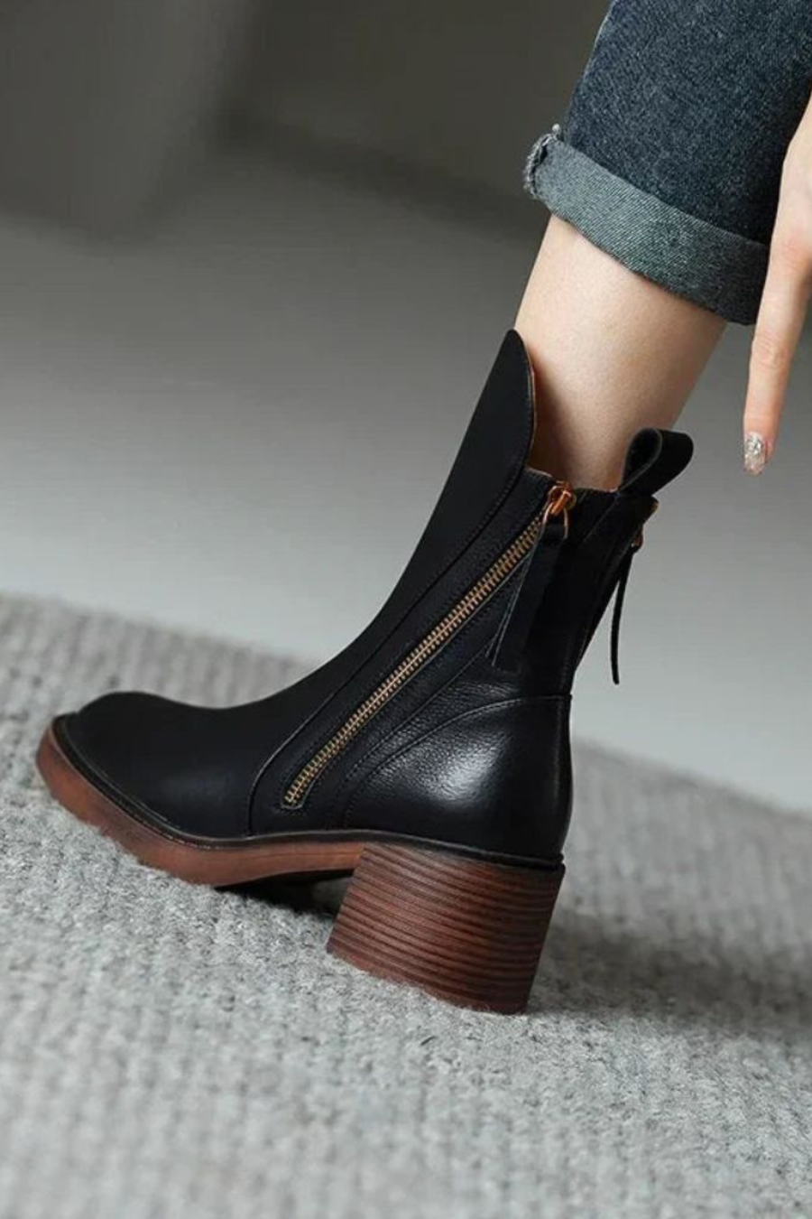 Cleo | Classic Block Heel Ankle Boots
