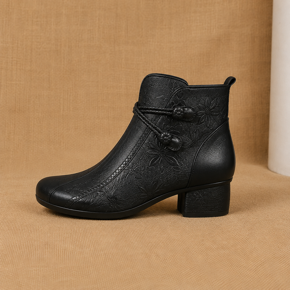 Sasha | Polished Leather Ankle Boots