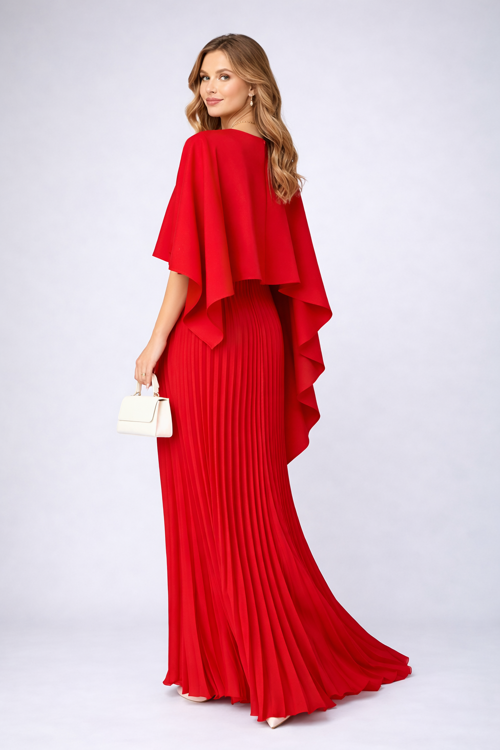 Cecilia | High-Neck Pleated Chiffon Women's Party Dress
