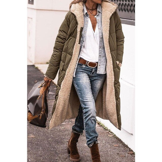 Helena | Long Hooded Down Puffer Winter Coat for Cold-Weather