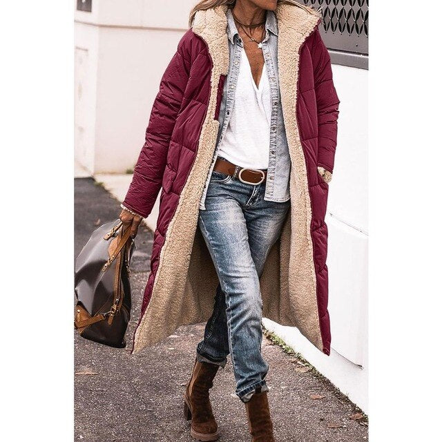 Helena | Long Hooded Down Puffer Winter Coat for Cold-Weather