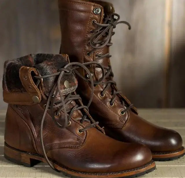 Juno | Rugged Lace-Up Combat Boots