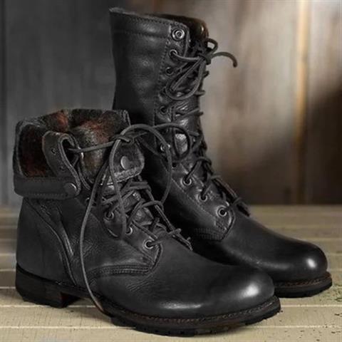 Juno | Rugged Lace-Up Combat Boots