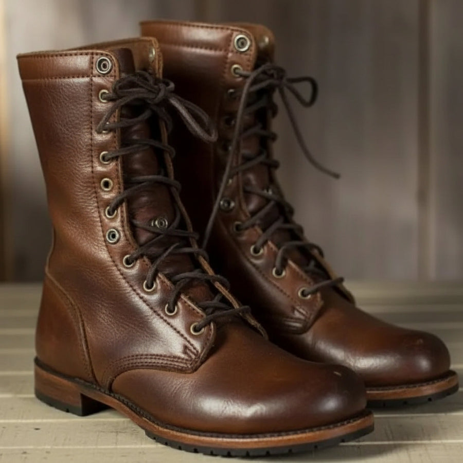 Juno | Rugged Lace-Up Combat Boots
