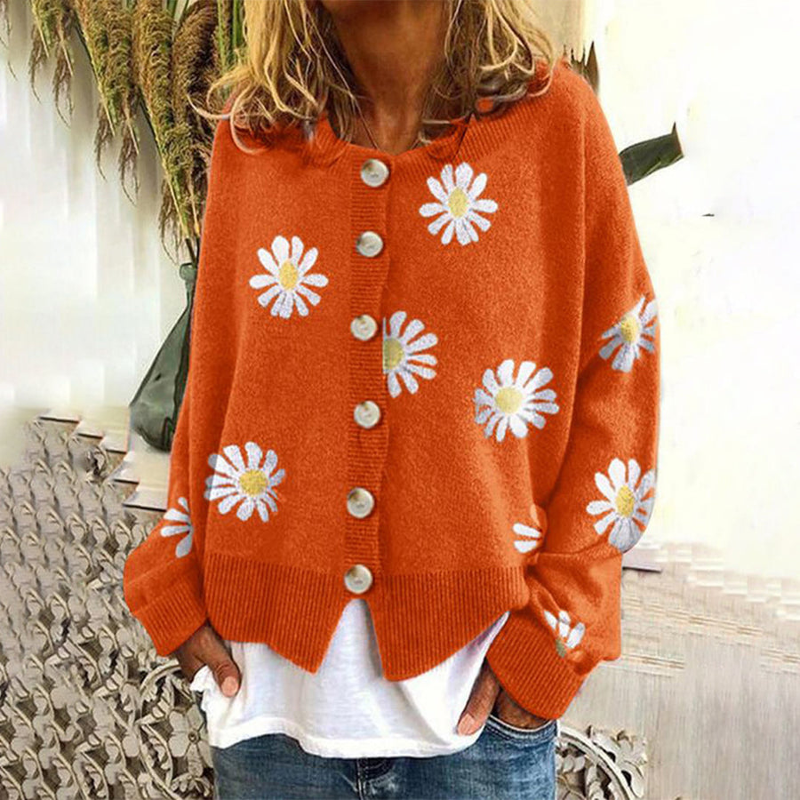 Daphne | Floral Wool-Blend Knitted Vest