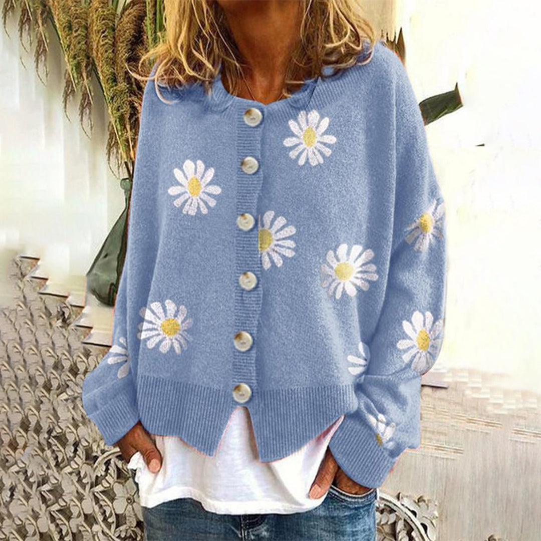 Daphne | Floral Wool-Blend Knitted Vest