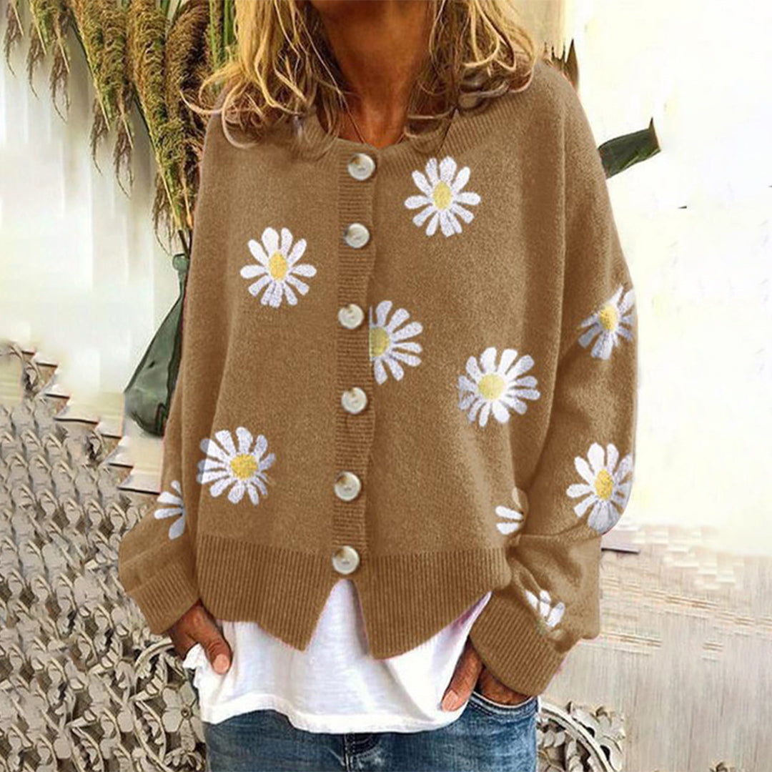 Daphne | Floral Wool-Blend Knitted Vest