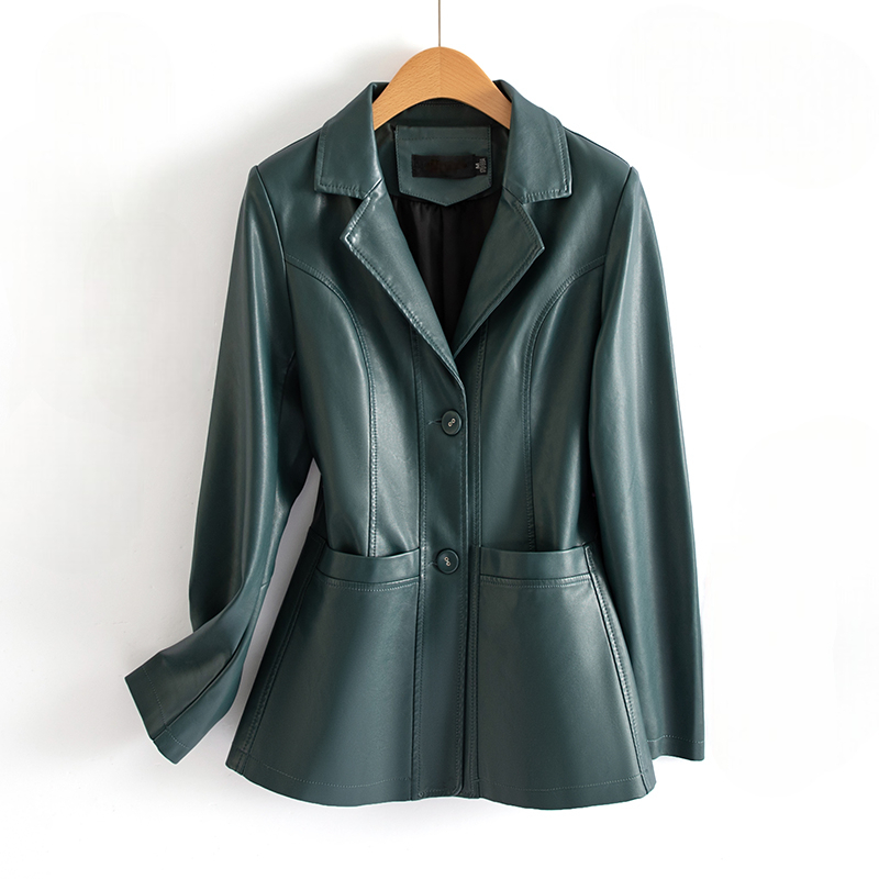 Quintana | Fitted Patch-Pocket Faux Leather Jacket for Winter