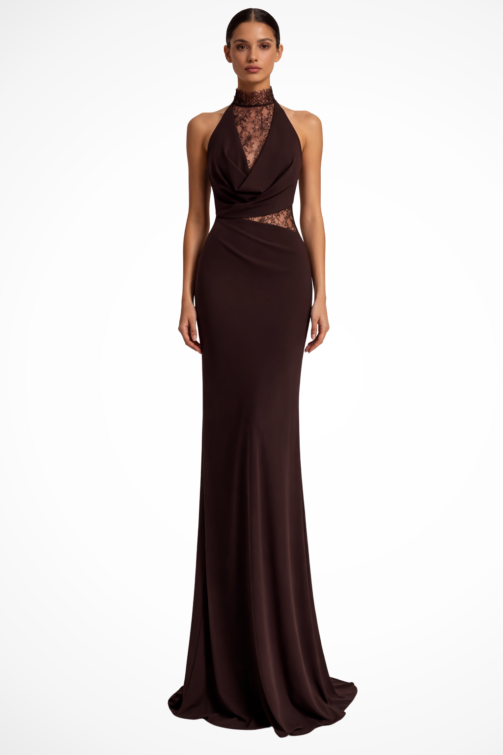 Estelle | Halter Lace Women's Wedding Guest Dress