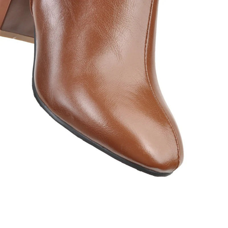 Elise | Chic Knee High Boots with Side Zip