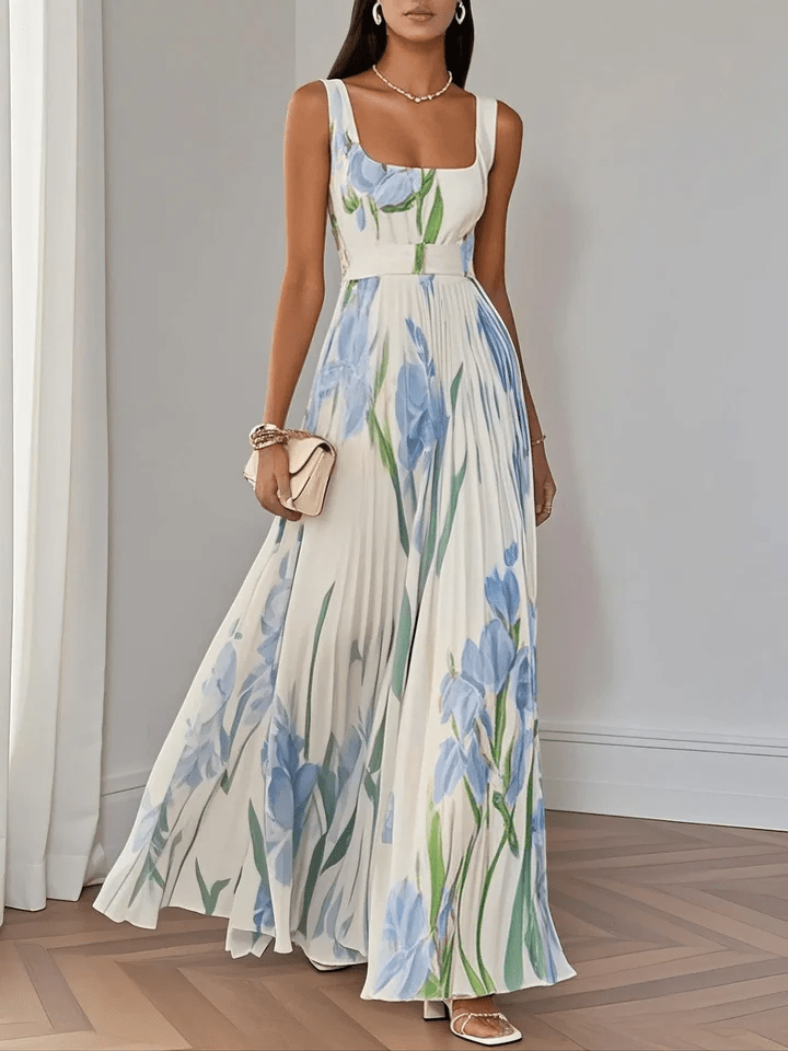 Eliana | Floral Chiffon Pleated Women's Party Dress
