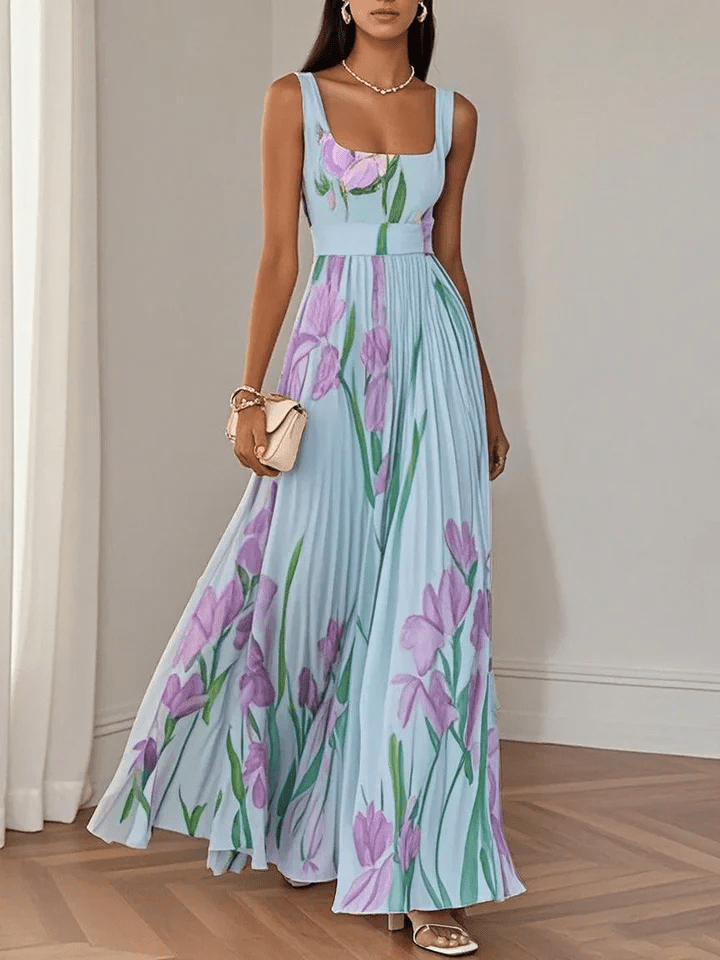 Eliana | Floral Chiffon Pleated Women's Party Dress
