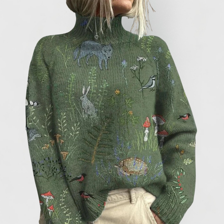 Elspeth | Elegant Roll Neck Women's Sweater