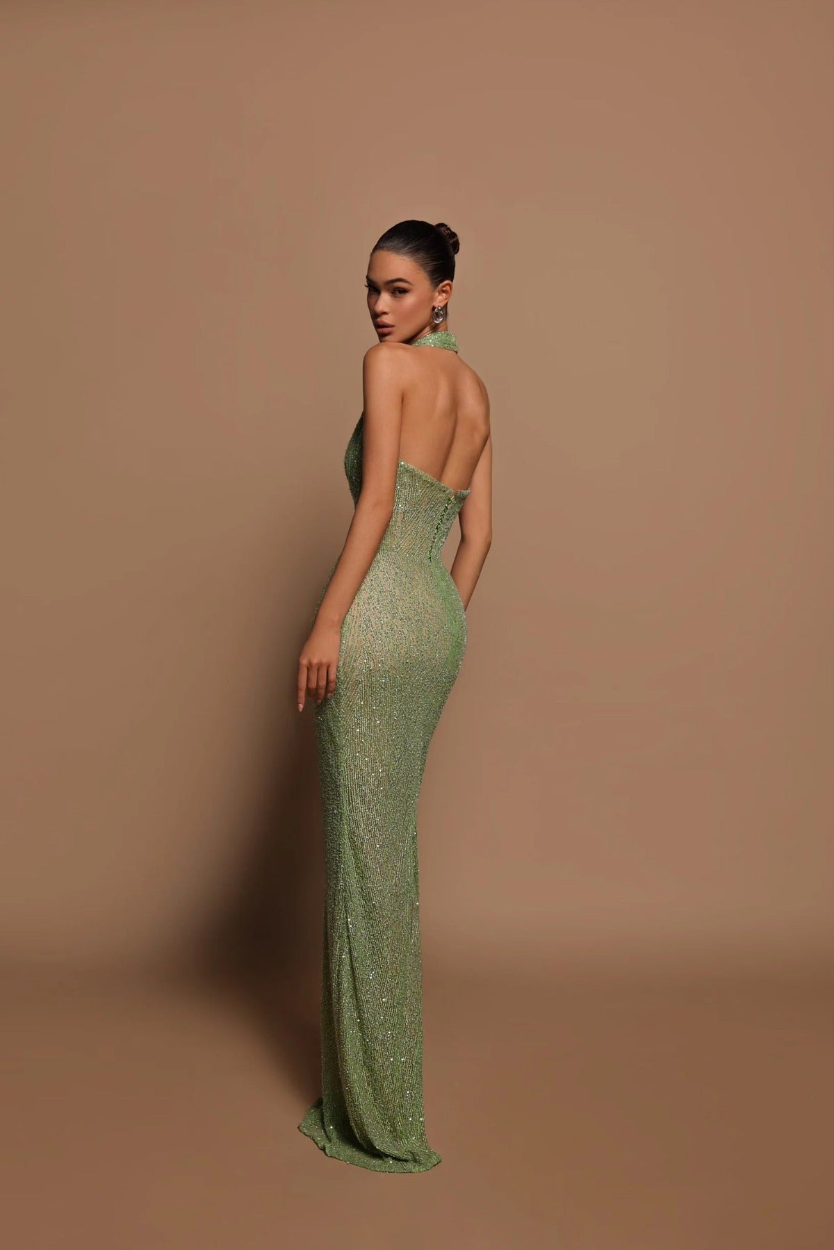 Celeste | Glitter Halter Women's Party Dress