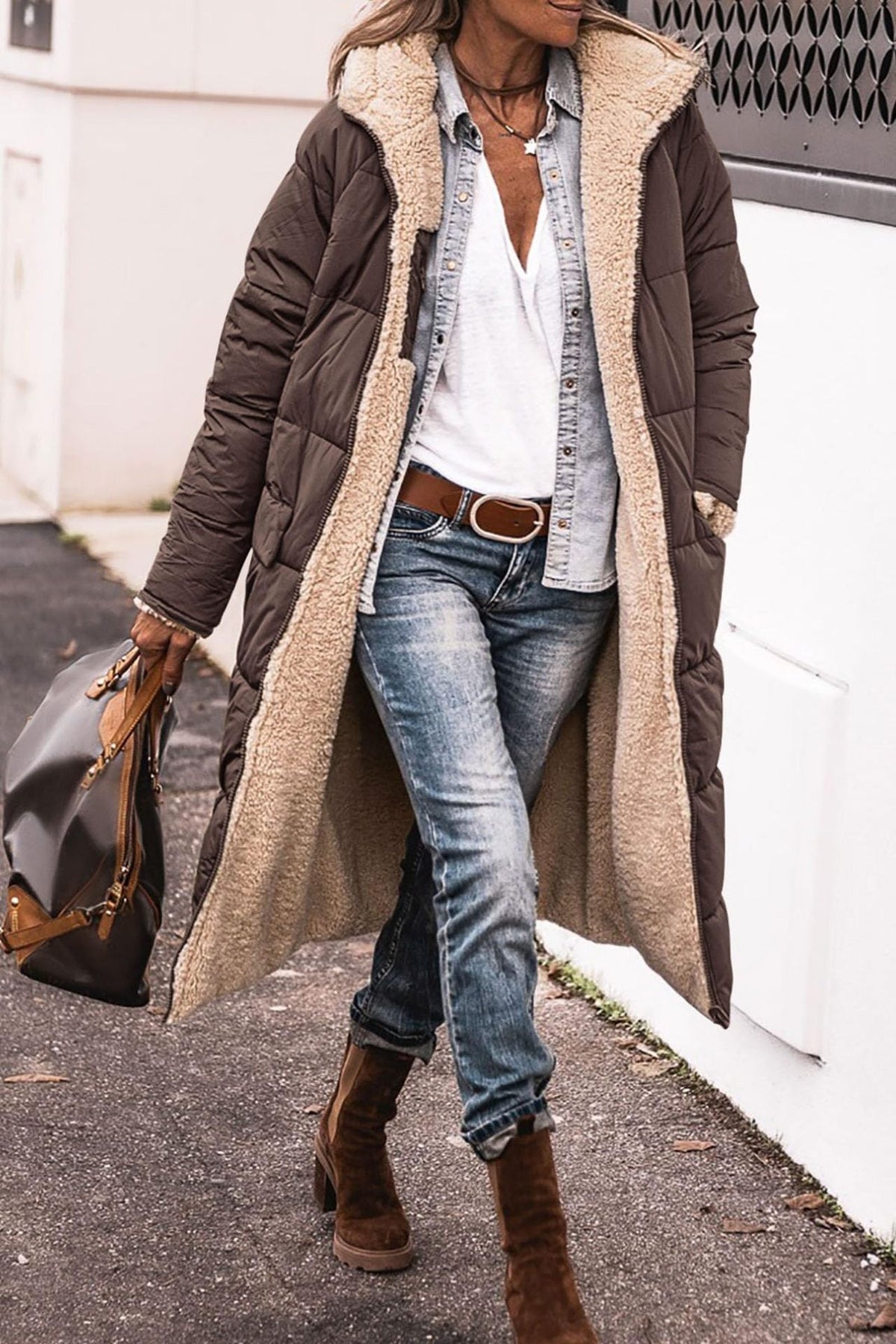 Helena | Long Hooded Down Puffer Winter Coat for Cold-Weather