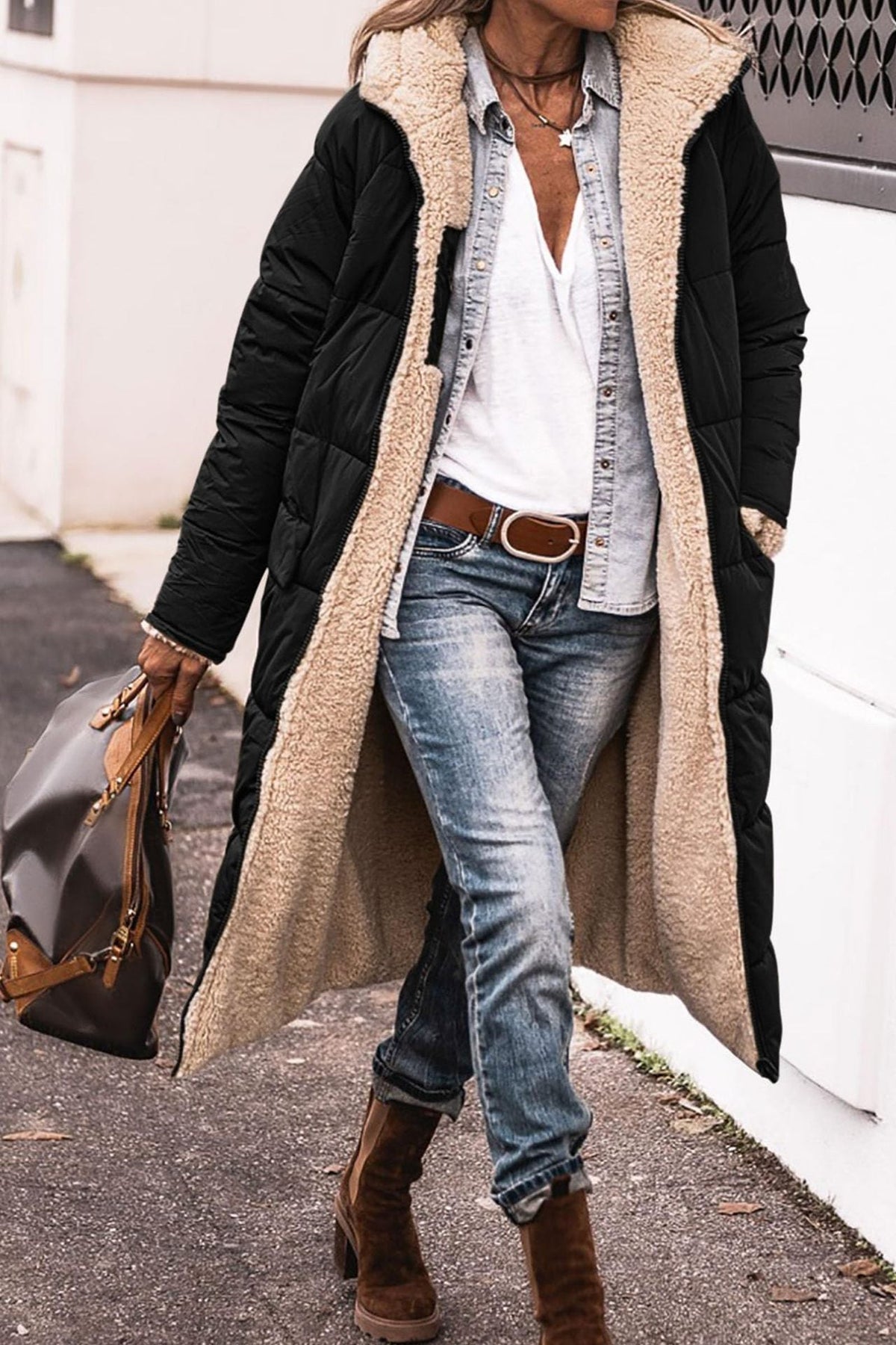 Helena | Long Hooded Down Puffer Winter Coat for Cold-Weather
