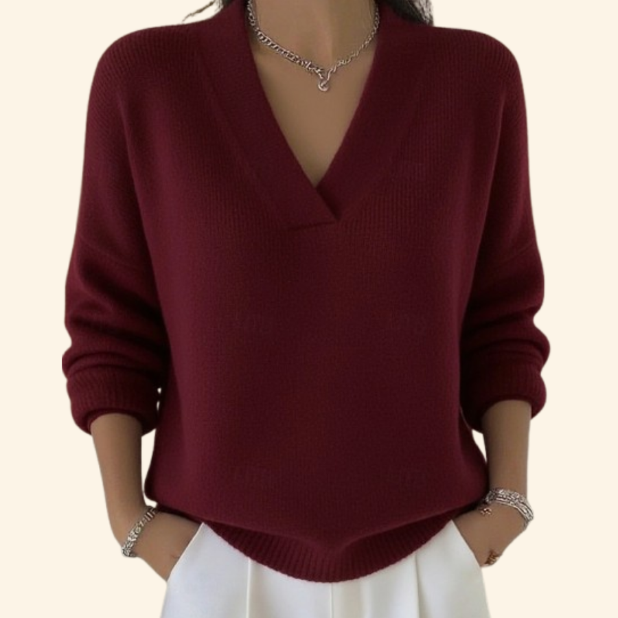 Calla | Elegant V-Neck Women's Sweater