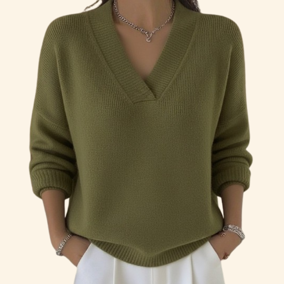 Calla | Elegant V-Neck Women's Sweater