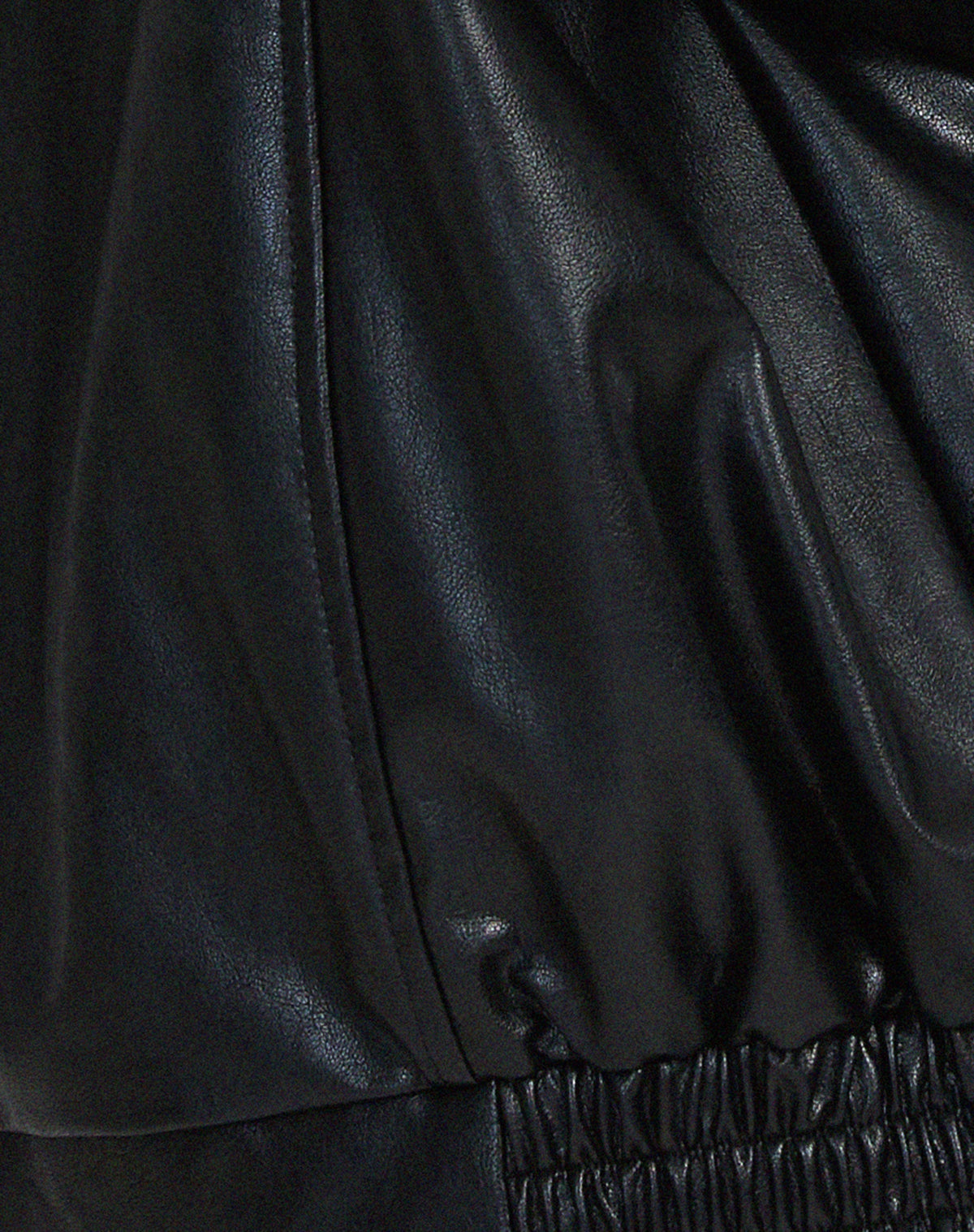 Brynlee | Oversized Zip-Front Bomber Faux Leather Jacket for Winter