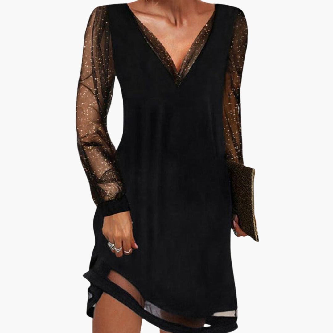 Theodora | Sequin-Sleeve Women's Party Dress