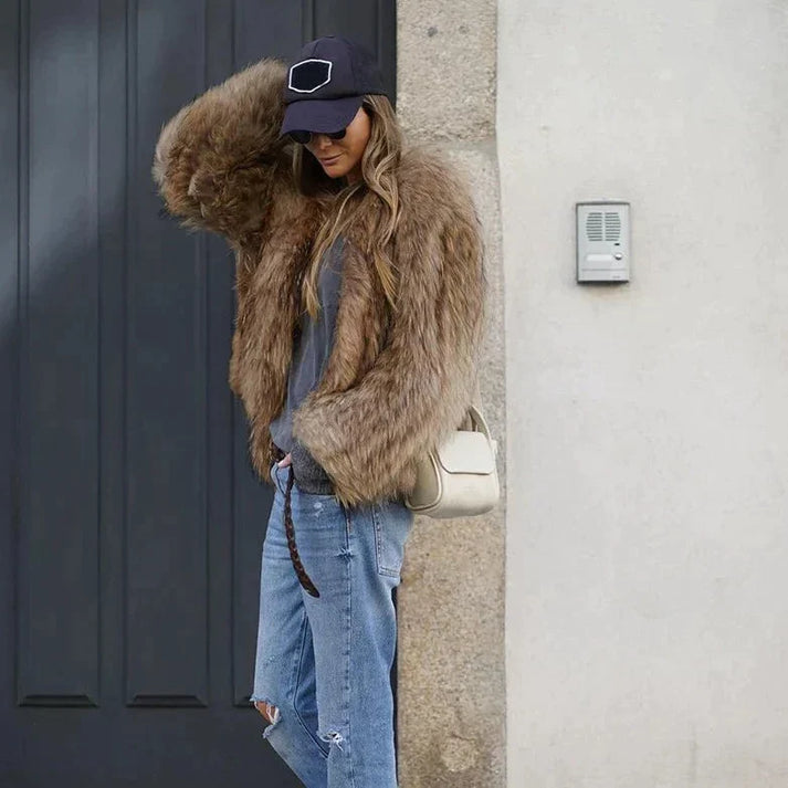 Marigold | Oversized Plush Faux Fur Coat