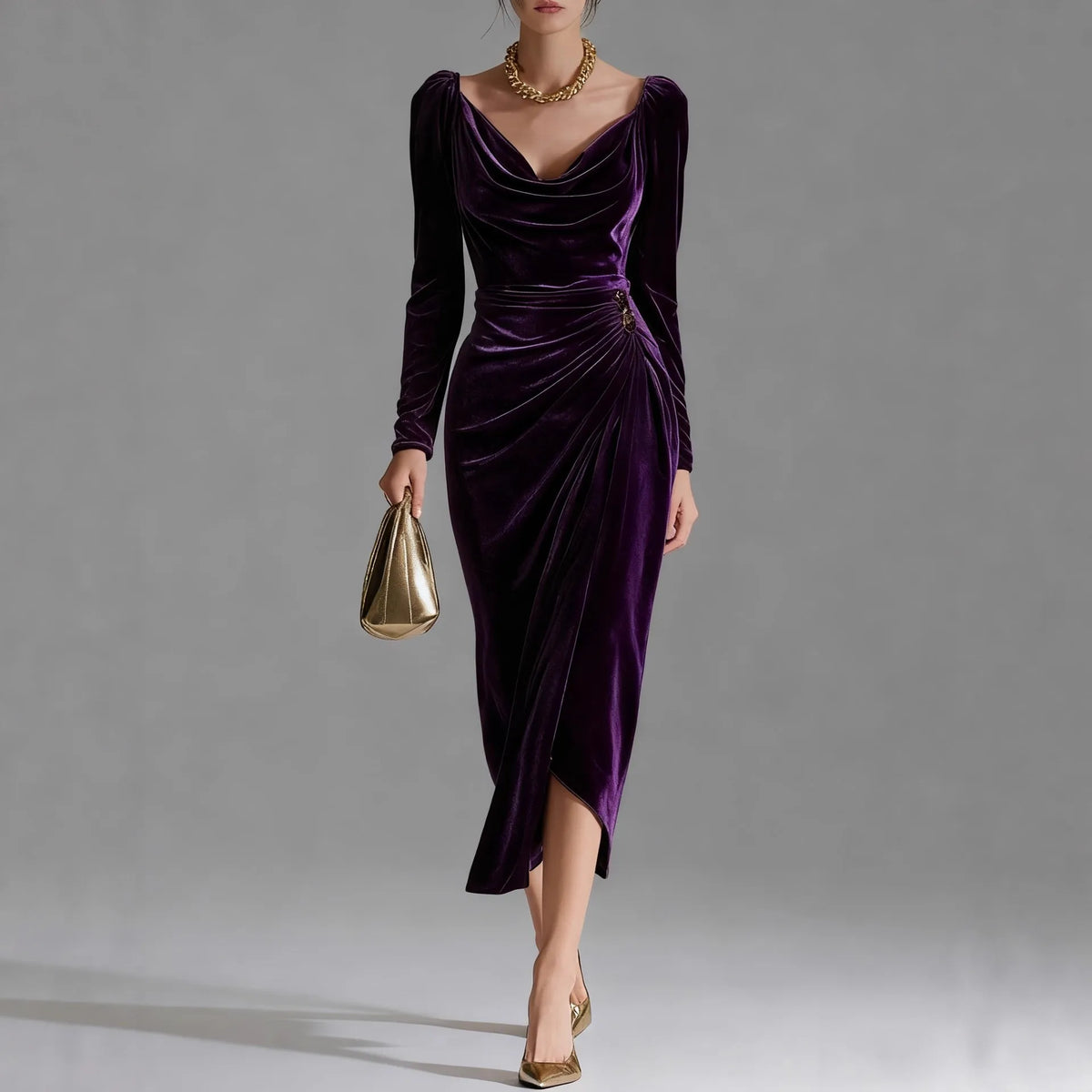 Florentine | Ruched Velvet Women's Party Dress