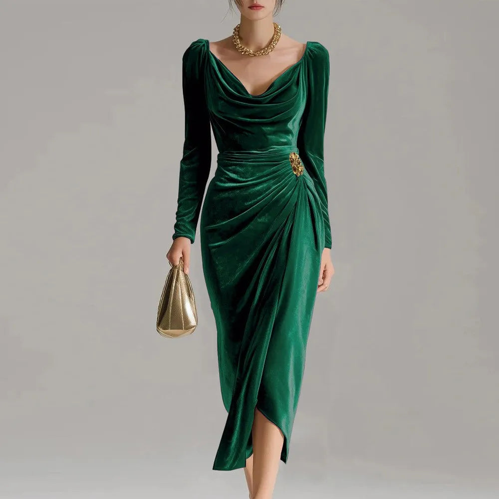 Florentine | Ruched Velvet Women's Party Dress