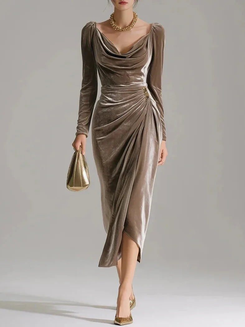 Florentine | Ruched Velvet Women's Party Dress