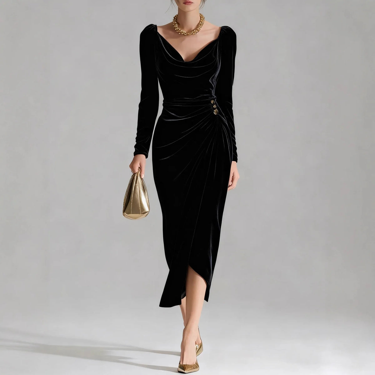 Florentine | Ruched Velvet Women's Party Dress