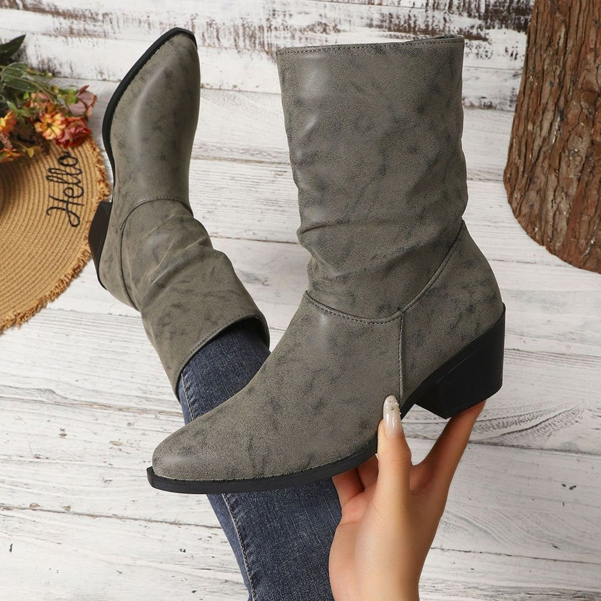 Lucienne | Relaxed Slouch Pointed Toe Ankle Boots