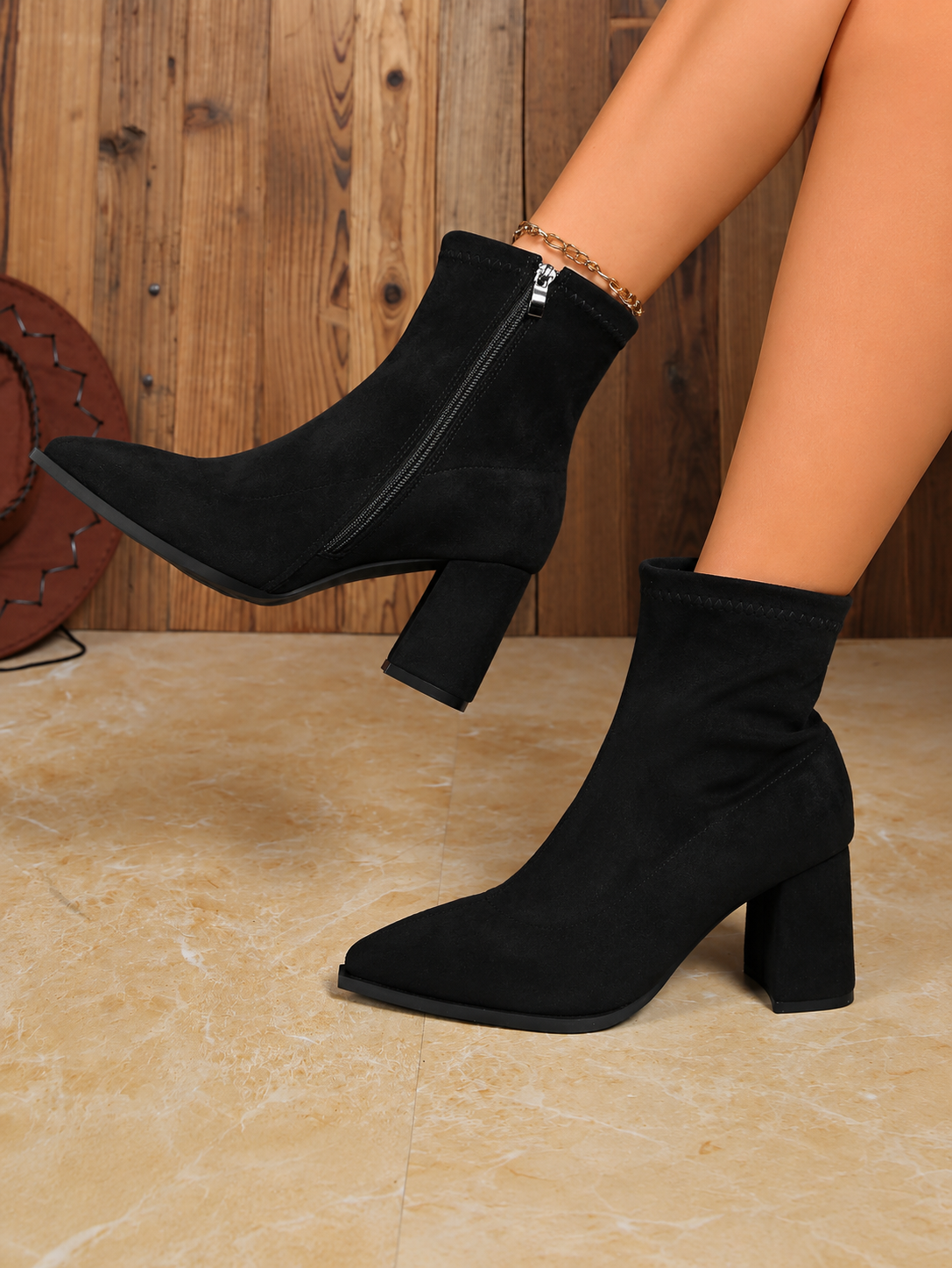 Tess | Sleek Pointed Toe Ankle Boots