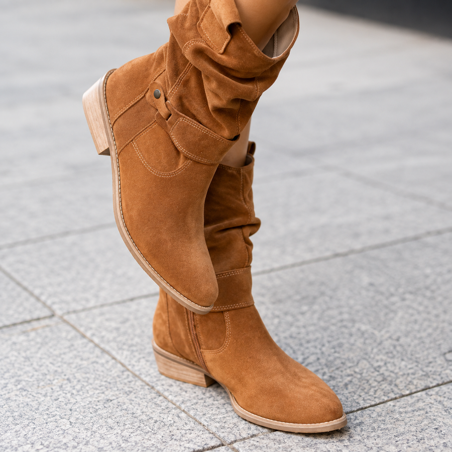 Harlow | Relaxed Slouch Suede Ankle Boots