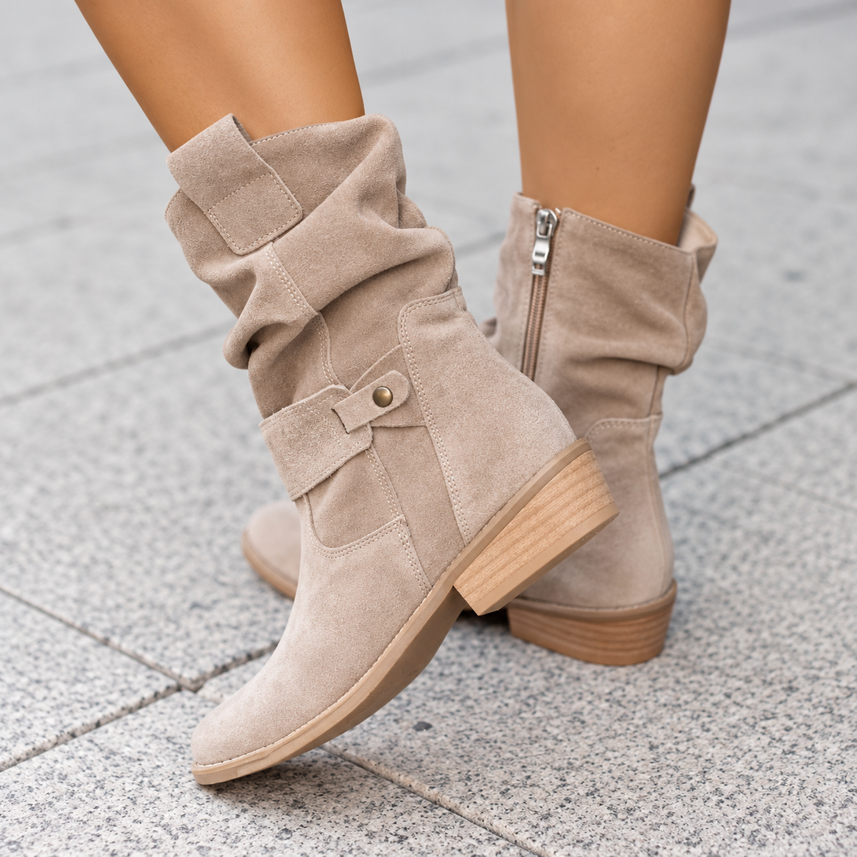 Harlow | Relaxed Slouch Suede Ankle Boots