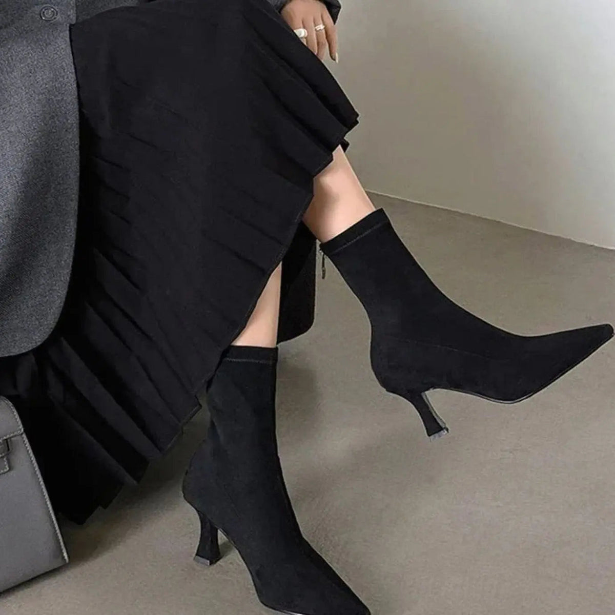 Mabel | Elegant Kitten Heel Ankle Boots