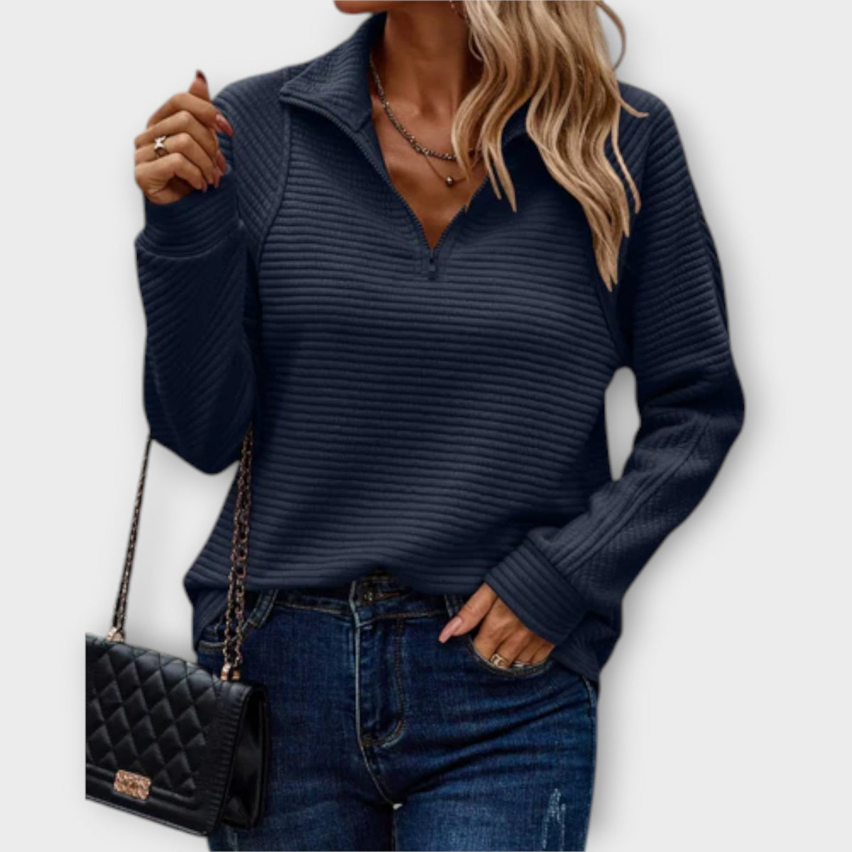 Demelza | Sophisticated Zip Women's Sweater