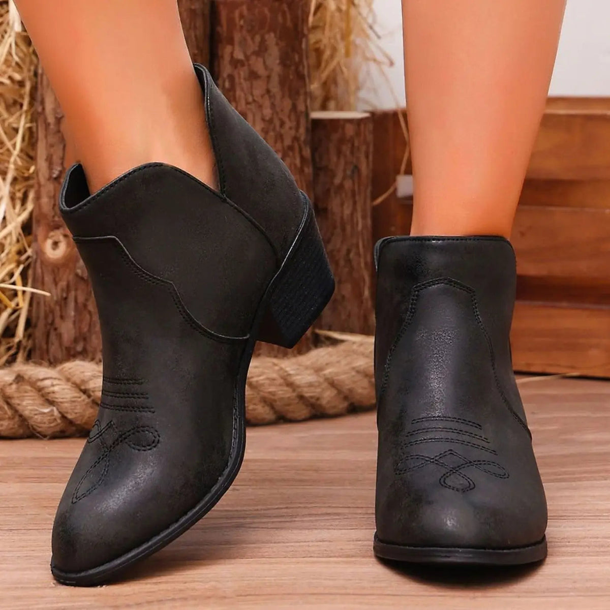 Nova | Bold Western Ankle Boots