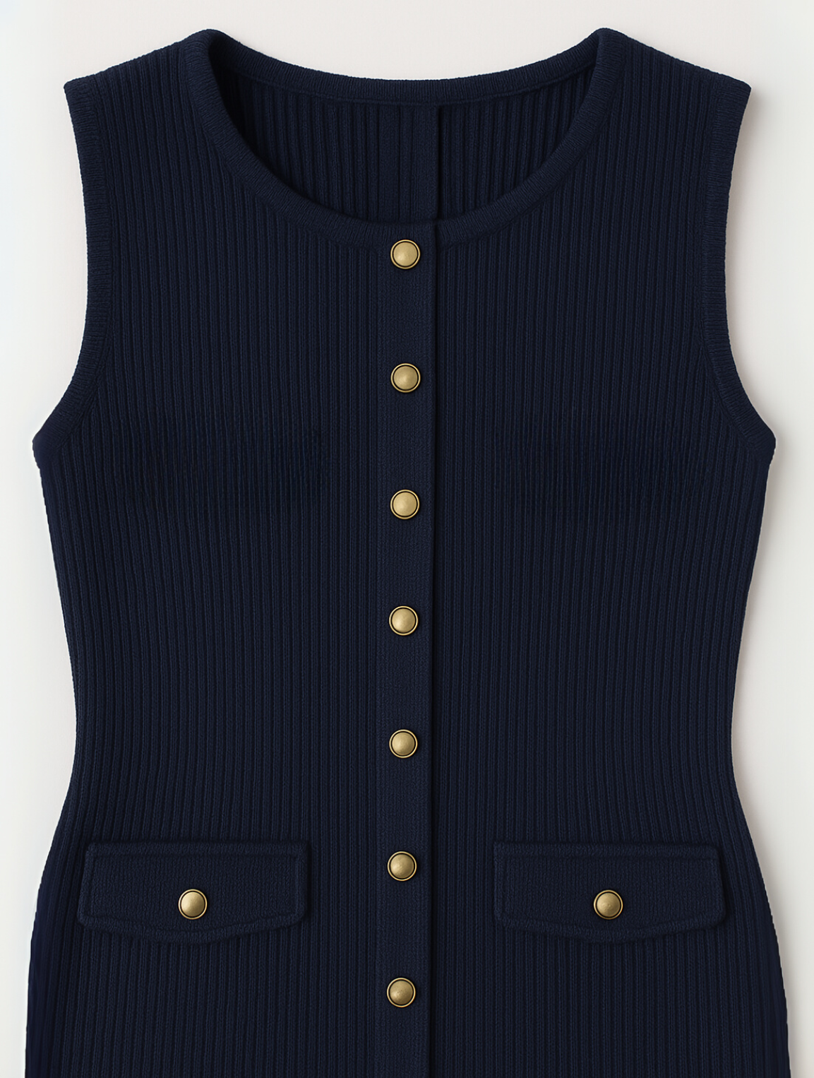 Adeline | Button-Front Knit Women's Party Dress