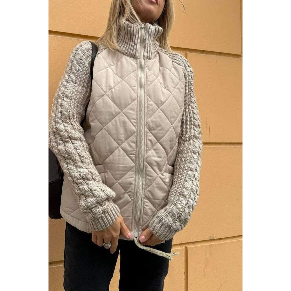 Giovanna | Quilted Knit Zip-Up Jacket for Winter