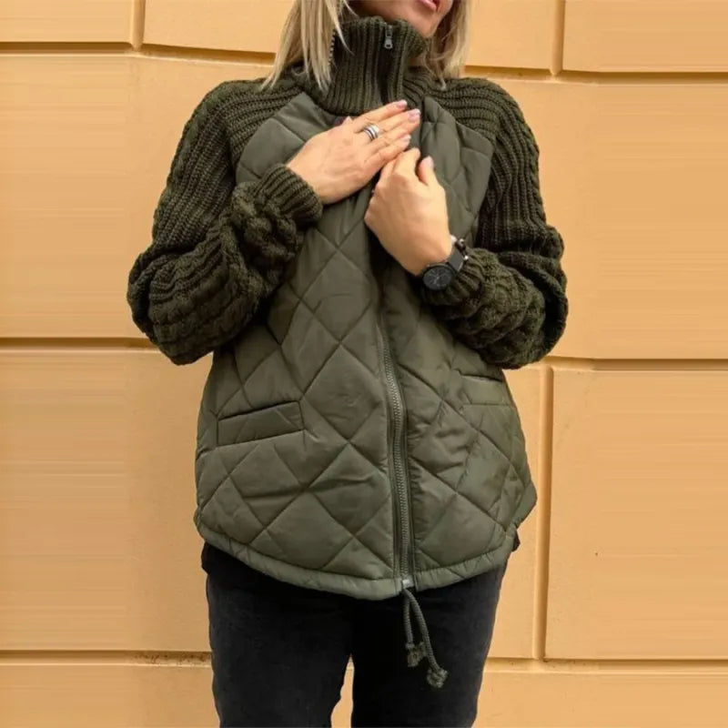Giovanna | Quilted Knit Zip-Up Jacket for Winter