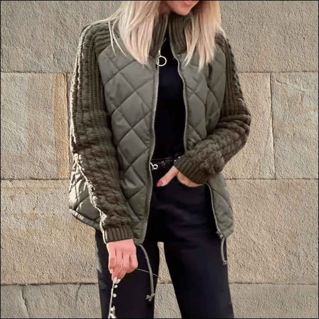 Giovanna | Quilted Knit Zip-Up Jacket for Winter