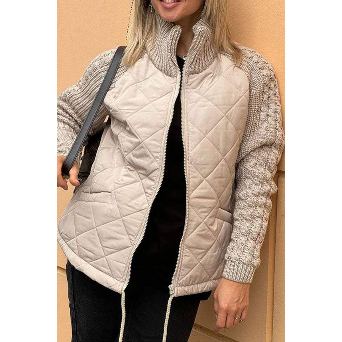 Giovanna | Quilted Knit Zip-Up Jacket for Winter